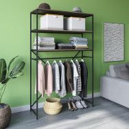 Передпокій для одягу у стилі ЛОФТ з полицямиз металу і ЛДСП аліканте Передпокій для одягу у стилі ЛОФТ з полицямиз металу і ЛДСП аліканте