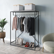 Передпокій у стилі ЛОФТ для одягу з металу і ЛДСП бетон Передпокій у стилі ЛОФТ для одягу з металу і ЛДСП бетон