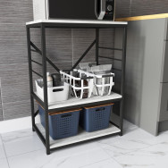 Кухонний стелаж для мікрохвильовки і побутової техніки у стилі ЛОФТ бетон Кухонний стелаж для мікрохвильовки і побутової техніки у стилі ЛОФТ бетон