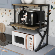 Подставка для микроволновки и бытовой техники на две полочки в стиле ЛОФТ аликанте Подставка для микроволновки и бытовой техники на две полочки в стиле ЛОФТ аликанте