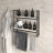 Настінна полиця в ванну кімнату у стилі ЛОФТ з ЛДСП и металу 60х58х20 см Бетон