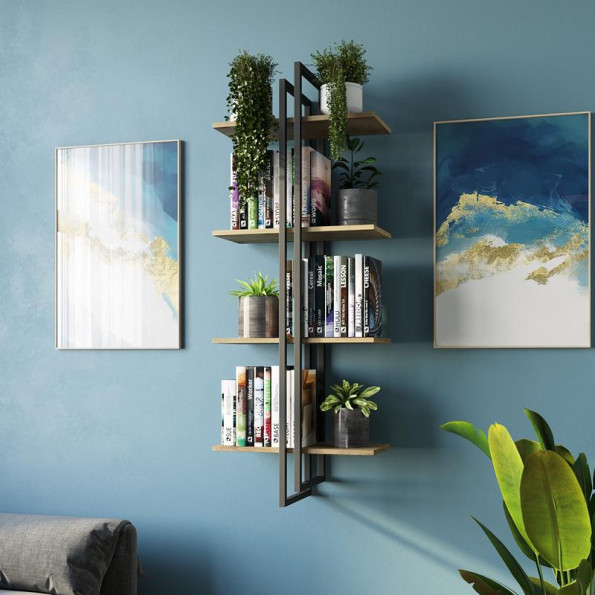 Полка на стену для книг в стиле LOFT аликанте