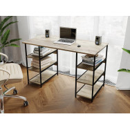 Компьютерный стол, письменный стол на 6 полочек из ЛДСП 100х75х60 см Черный-Аликанте Компьютерный стол, письменный стол на 6 полочек из ЛДСП 100х75х60 см Черный-Аликанте