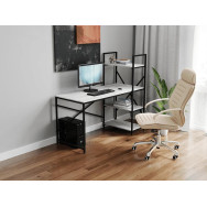 Компьютерный стол Лофтовый, офисный стол из ЛДСП 140х75х60 см Черный-Бетон Компьютерный стол Лофтовый, офисный стол из ЛДСП 140х75х60 см Черный-Бетон