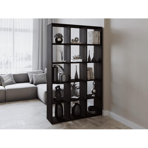 Стеллаж для дома и офиса на 15 ячеек из ЛДСП венге