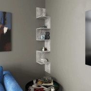 Угловая полка на стену змейка бетон Угловая полка на стену змейка бетон