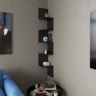 Угловая полка на стену змейка черный Угловая полка на стену змейка черный