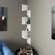 Угловая полка на стену змейка белая Угловая полка на стену змейка белая