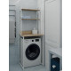 Стелаж для пральної машини у стилі ЛОФТ с ЛДСП 65х188х50 см Білий-Дуб Сонома -
                                                        Фото 1