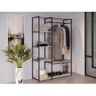 Передпокій для одягу та взуття з полицями у стилі ЛОФТ з ЛДСП бетон Передпокій для одягу та взуття з полицями у стилі ЛОФТ з ЛДСП бетон