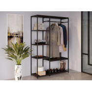 Передпокій для одягу та взуття з полицями у стилі ЛОФТ з ЛДСП венге Передпокій для одягу та взуття з полицями у стилі ЛОФТ з ЛДСП венге