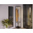 Угловая прихожая для одежды и обуви с крючками в стиле ЛОФТ из ЛДСП черная-бетон