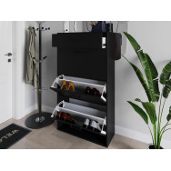 Тумба для обуви 90 см на 4 ящика из ЛДСП черная Тумба для обуви 90 см на 4 ящика из ЛДСП черная