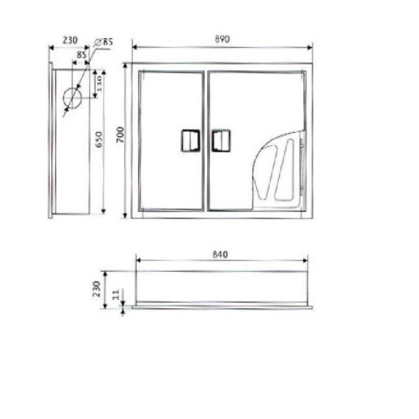 Шафа пожежна ВЗ вбудована зачинена -
                                                        Фото 2