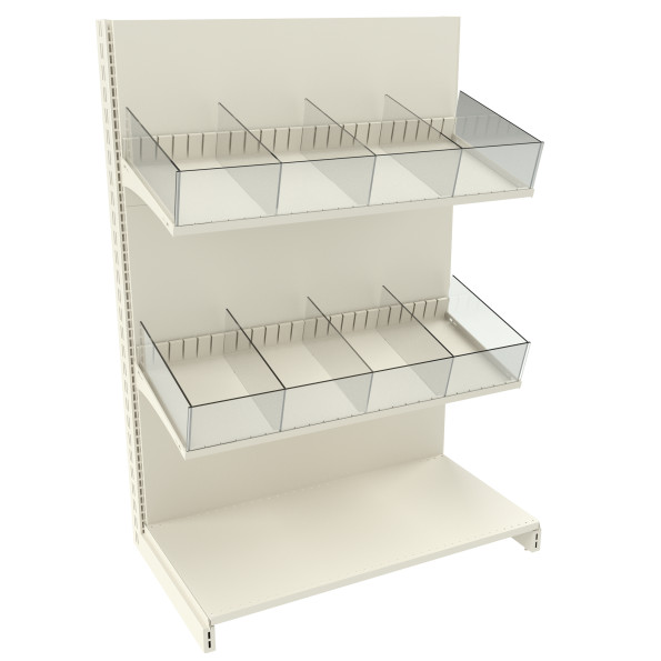 Стеллаж кондитерский металлический 1473х1000х500 мм на 3 полки Кремовый