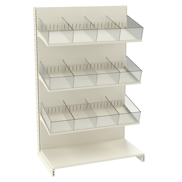 Стеллаж кондитерский металлический 1625х1000х500 мм на 4 полки Кремовый