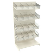 Стеллаж кондитерский металлический 1930х1000х500 мм на 5 полок Кремовый