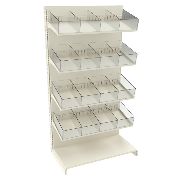 Стеллаж кондитерский металлический 1930х1000х500 мм на 5 полок Кремовый