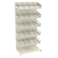 Стеллаж кондитерский металлический 2235х1000х500 мм на 6 полок Кремовый