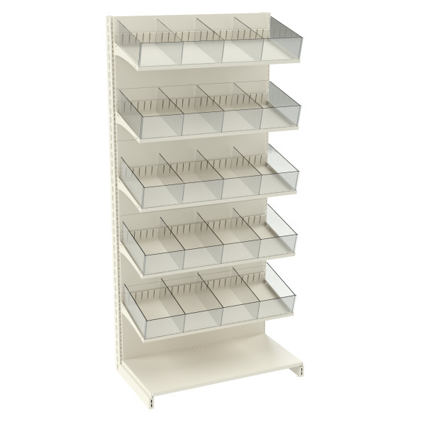 Стеллаж кондитерский металлический 2235х1000х500 мм на 6 полок Кремовый