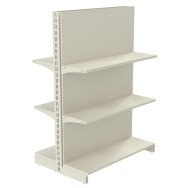 Стеллаж двухсторонний металлический 1473х1000х600 мм на 6 полок Кремовый