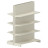 Стеллаж двухсторонний металлический 1473х1000х600 мм на 8 полок Кремовый