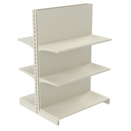 Стеллаж двухсторонний металлический 1473х1000х800 мм на 6 полок Кремовый