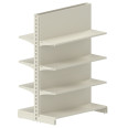 Стеллаж двухсторонний металлический 1473х1250х600 мм на 8 полок Кремовый