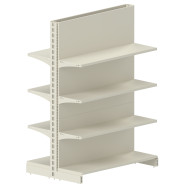 Стеллаж двухсторонний металлический 1473х1250х600 мм на 8 полок Кремовый