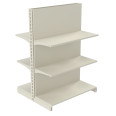 Стеллаж двухсторонний металлический 1473х1250х800 мм на 6 полок Кремовый