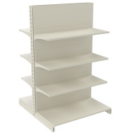 Стеллаж двухсторонний металлический 1625х665х1000 мм на 8 полок Кремовый