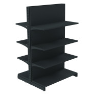 Стеллаж двухсторонний металлический 1625х1000х800 мм на 8 полок Антрацит