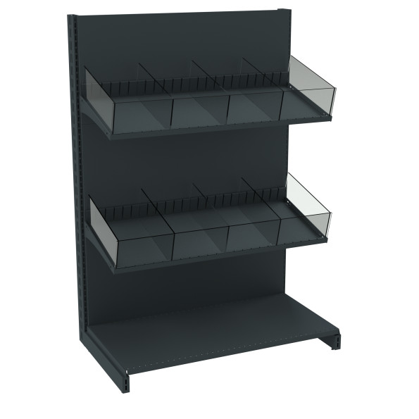 Стеллаж кондитерский металлический 1473х1000х500 мм на 3 полки Антрацит