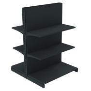 Стеллаж двухсторонний металлический 1473х1250х1000 мм на 6 полок Антрацит