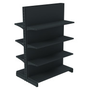 Стеллаж двухсторонний металлический 1473х1250х600 мм на 8 полок Антрацит