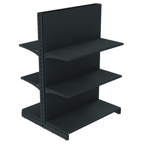 Стеллаж двухсторонний металлический 1473х1250х800 мм на 6 полок Антрацит