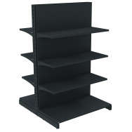 Стеллаж двухсторонний металлический 1625х1330х1000 мм на 8 полок Антрацит