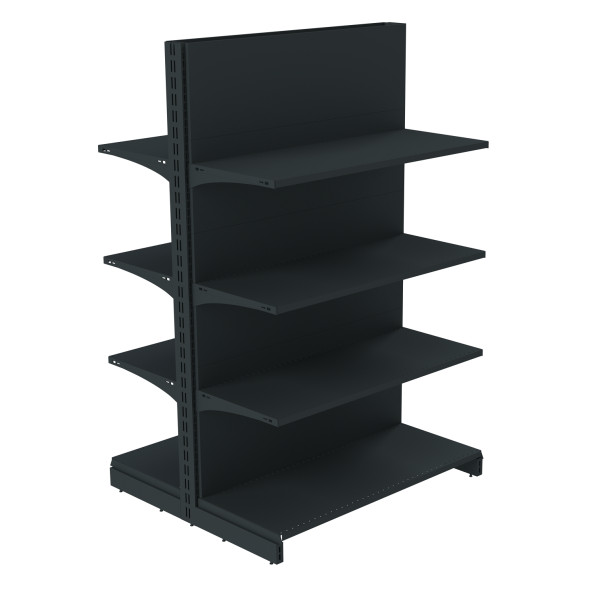 Стеллаж двухсторонний металлический 1625х665х800 мм на 8 полок Антрацит