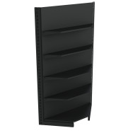 Стелаж кутовий металевий 1930х800х500 мм на 5 полиць Антрацит