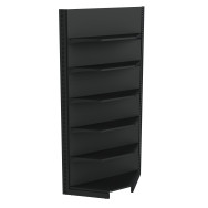 Стелаж кутовий металевий 2235х800х500 мм 6 полиць Антрацит