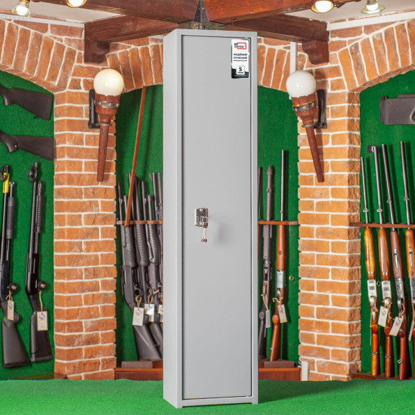 Сейф оружейный на 2 оружия Орел Ш-12 серый -
                                                        Фото 2