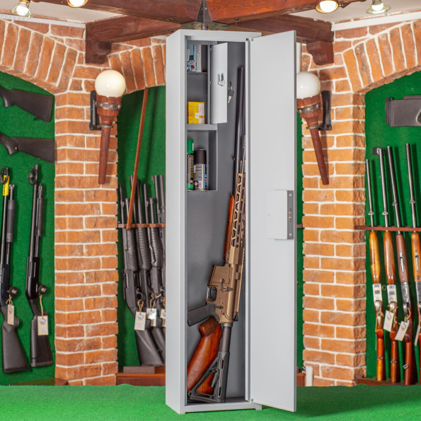 Сейф оружейный на 2 оружия Орел Ш-12 серый -
                                                        Фото 3