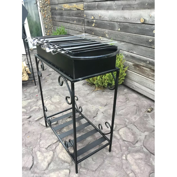 Мангал сварной на 9 шампуров на дровнице 4 мм -
                                                        Фото 2