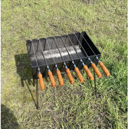 Мангал валіза переносний на 8 шампурів 2 мм