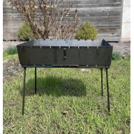 Мангал чемодан переносной на 10 шампуров 2 мм