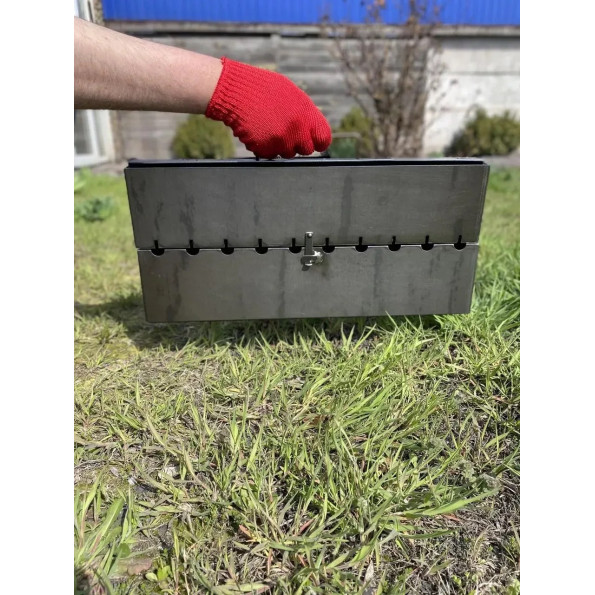 Мангал валіза переносний на 10 шампурів 2 мм -
                                                        Фото 2