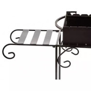 Полка-стол для мангалов с дровницей на 9-12 шампуров