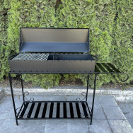 Мангал барбекю с дровницей на 15 шампуров 3 мм