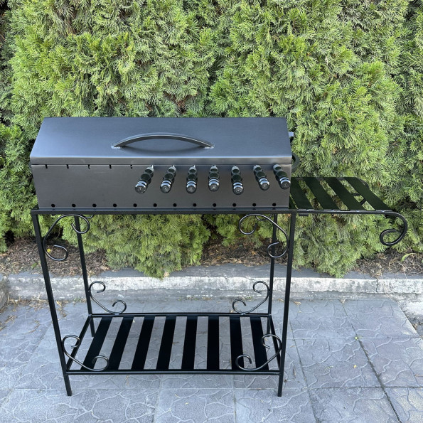 Мангал барбекю із дровницею на 12 шампурів 3 мм -
                                                        Фото 3