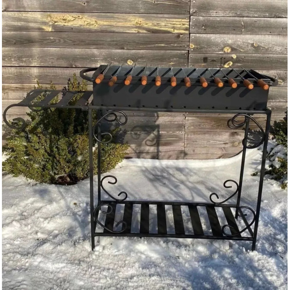 Мангал зварний на 12 шампурів 3 мм на дровниці -
                                                        Фото 4